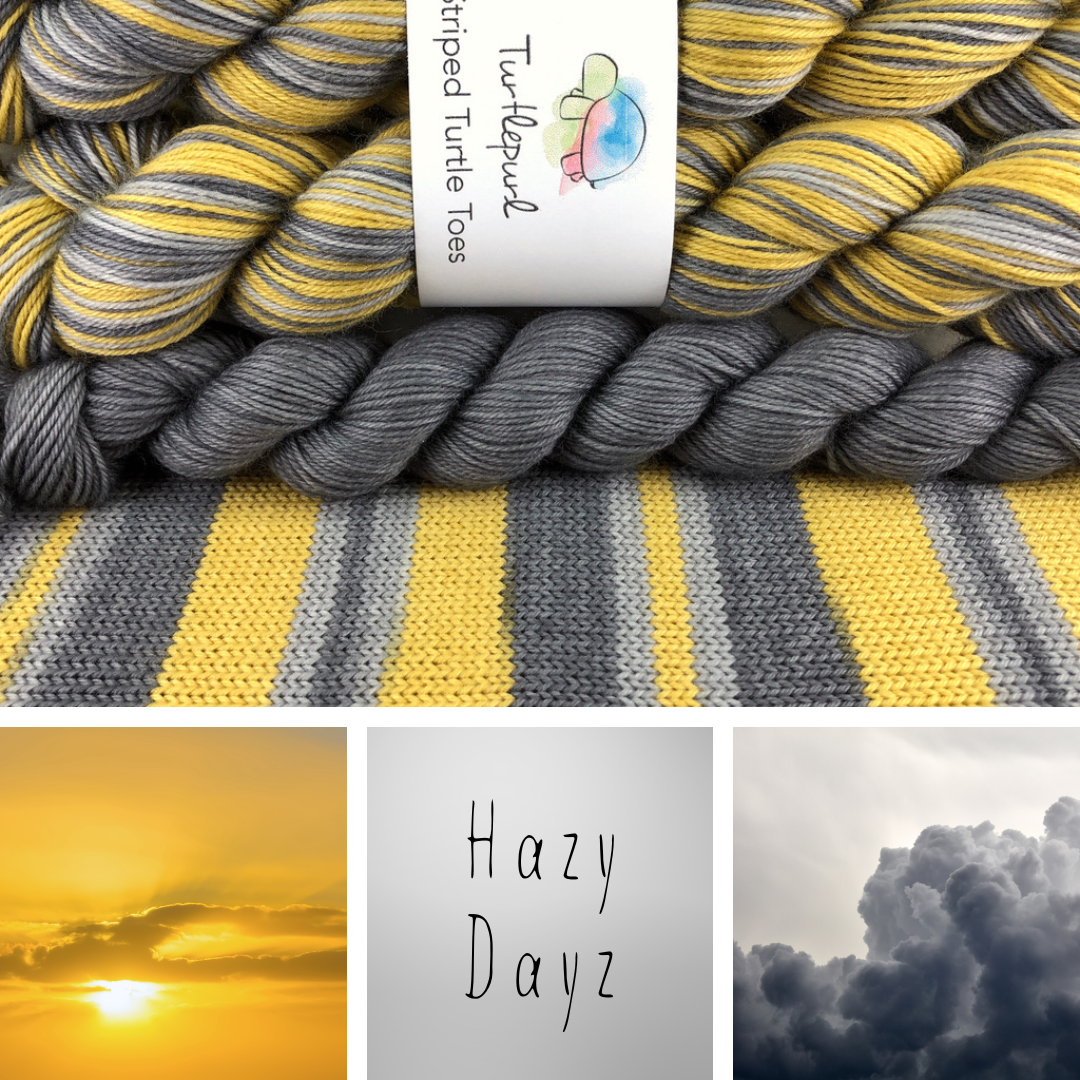 Hazy Dayz With Heel and Toe - Merino Sock Yarn