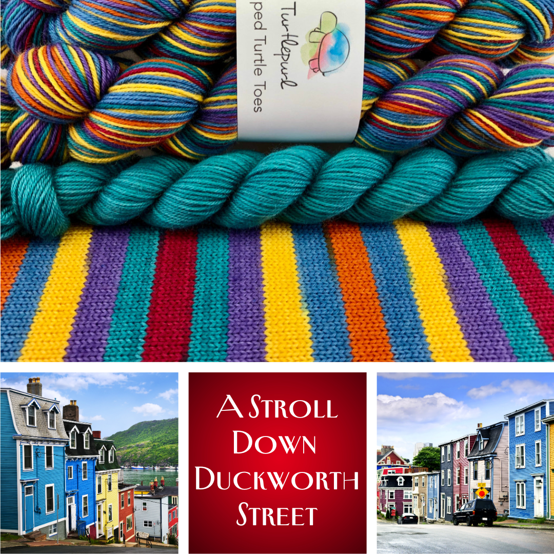 A Stroll Down Duckworth Street With Heel and Toe - Merino Sock Yarn - Ship by May 23rd