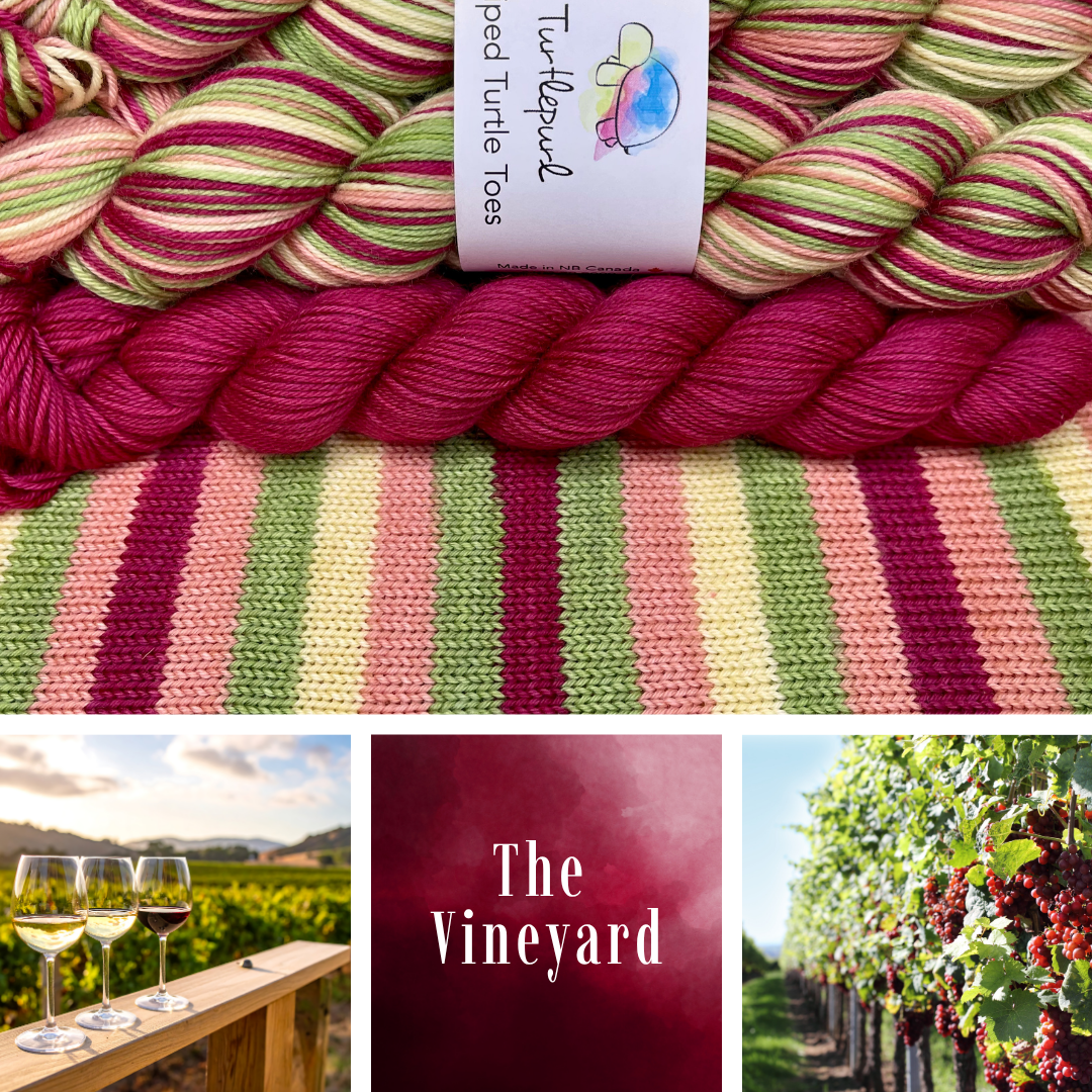 The Vineyard With Heel and Toe - Merino Sock Yarn - Ship by July 29th