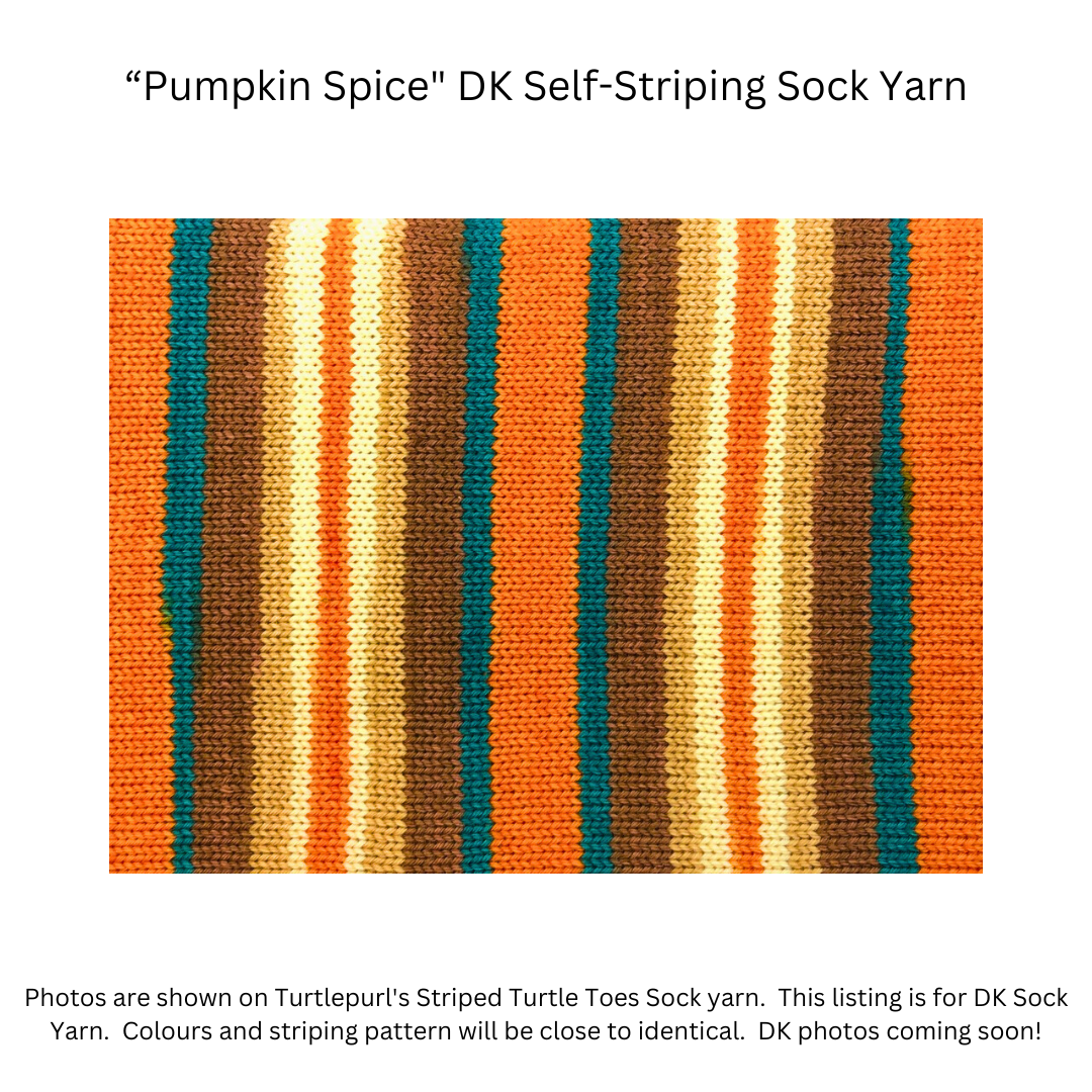 Pumpkin Spice With Heel and Toe - Merino DK Sock Yarn