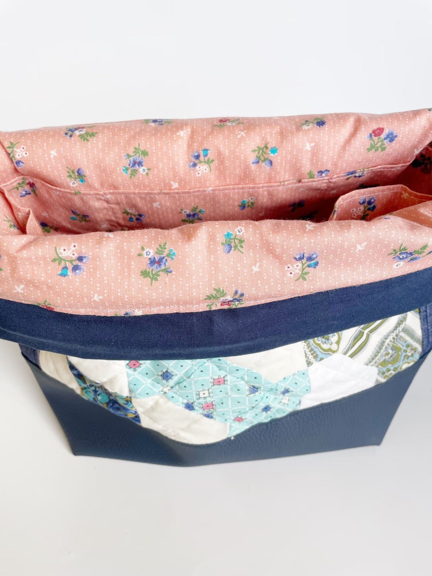 Large Drawstring Project Bag - Patchwork Quilt
