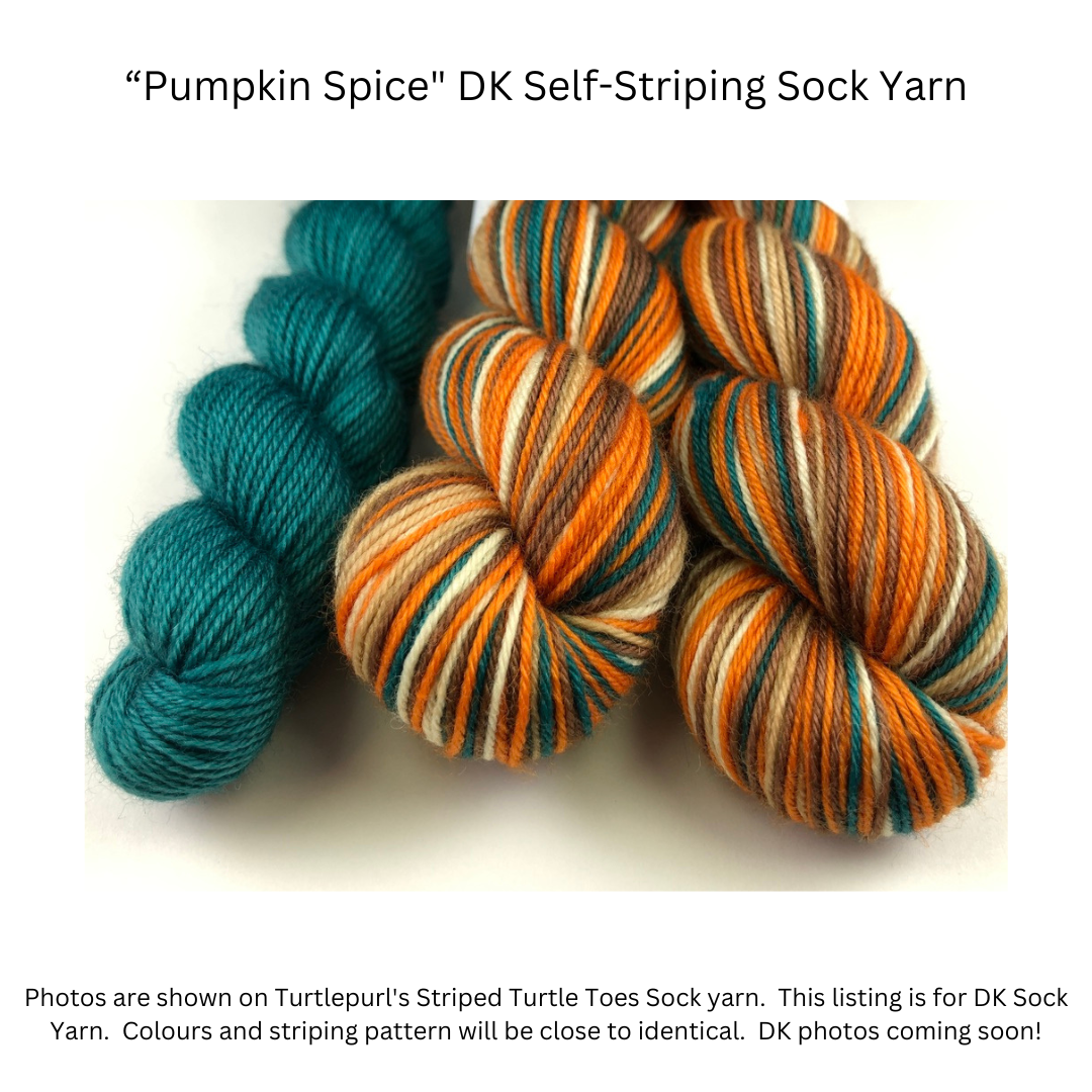 Pumpkin Spice With Heel and Toe - Merino DK Sock Yarn