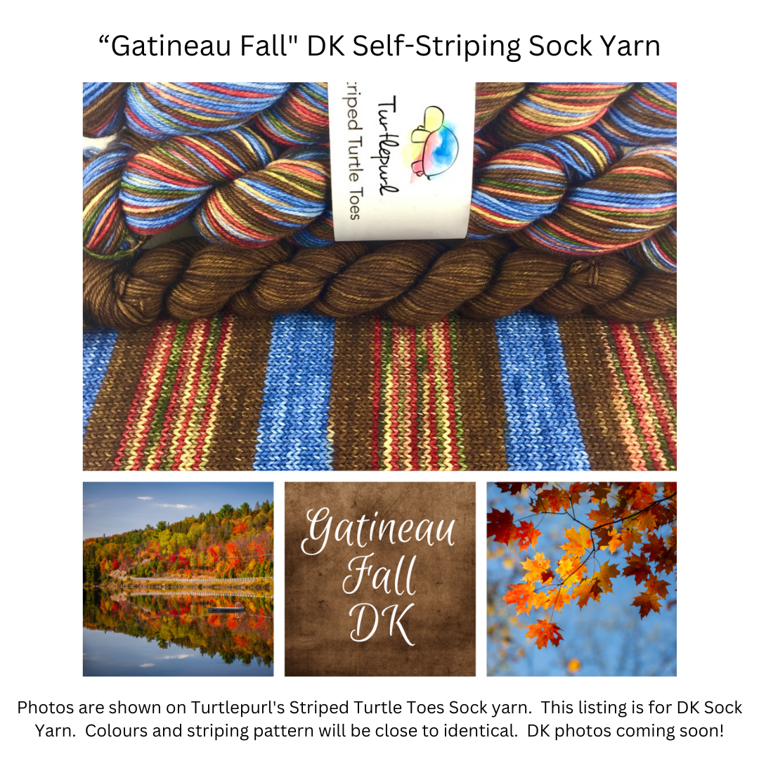 Gatineau Fall With Heel and Toe - Merino DK Sock Yarn