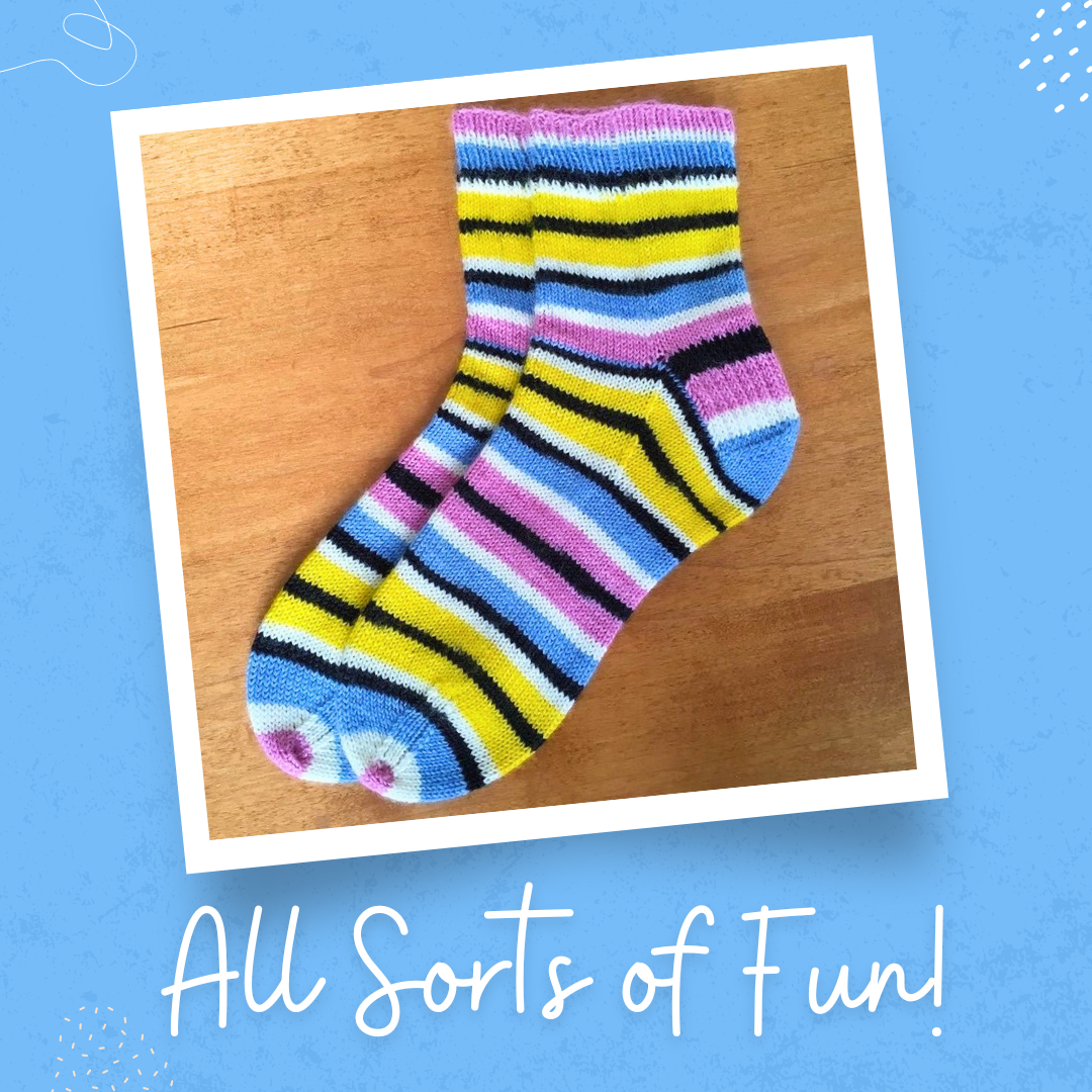 All Sorts of Fun! With Heel and Toe - Merino Sock Yarn