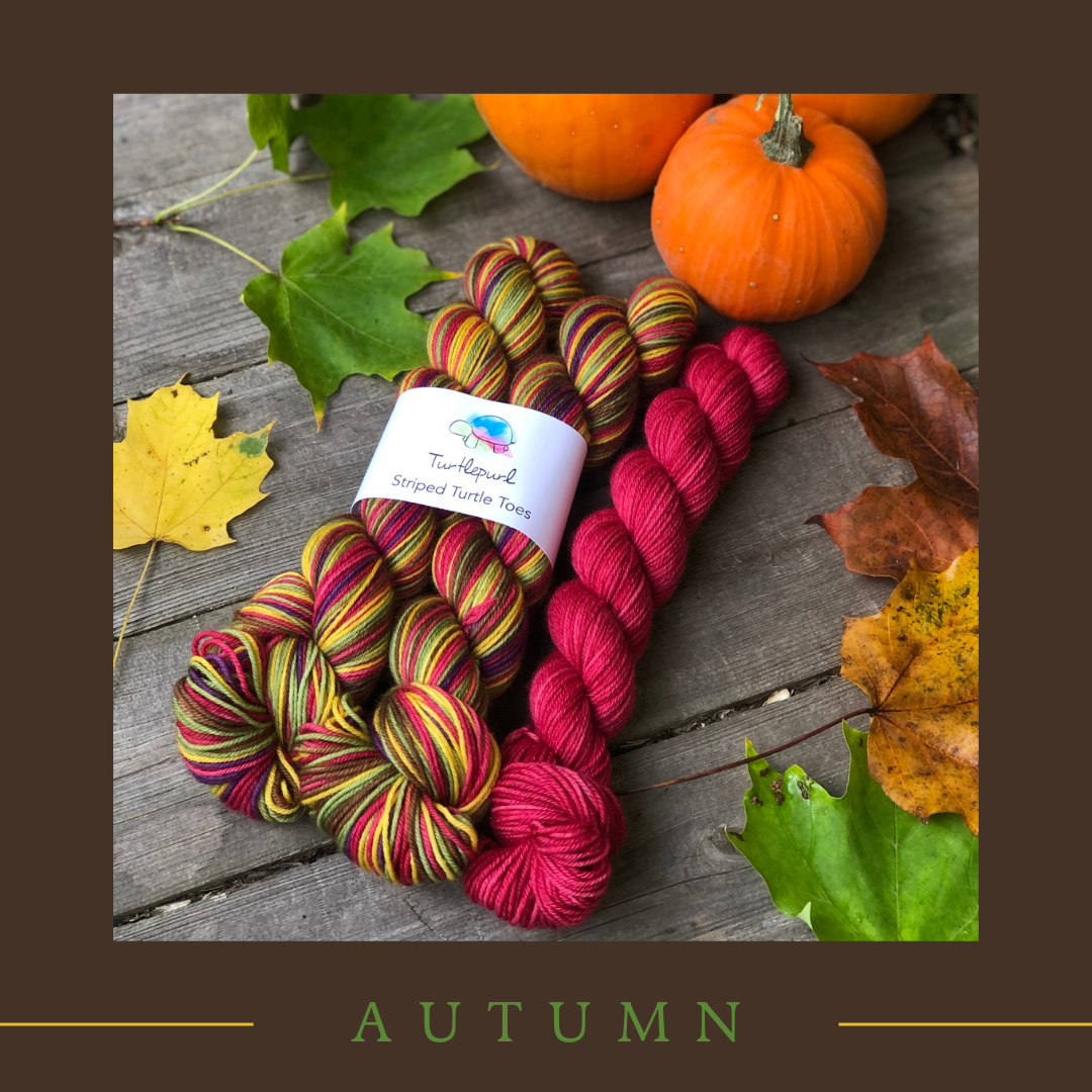 Autumn With Heel and Toe - Merino Sock Yarn
