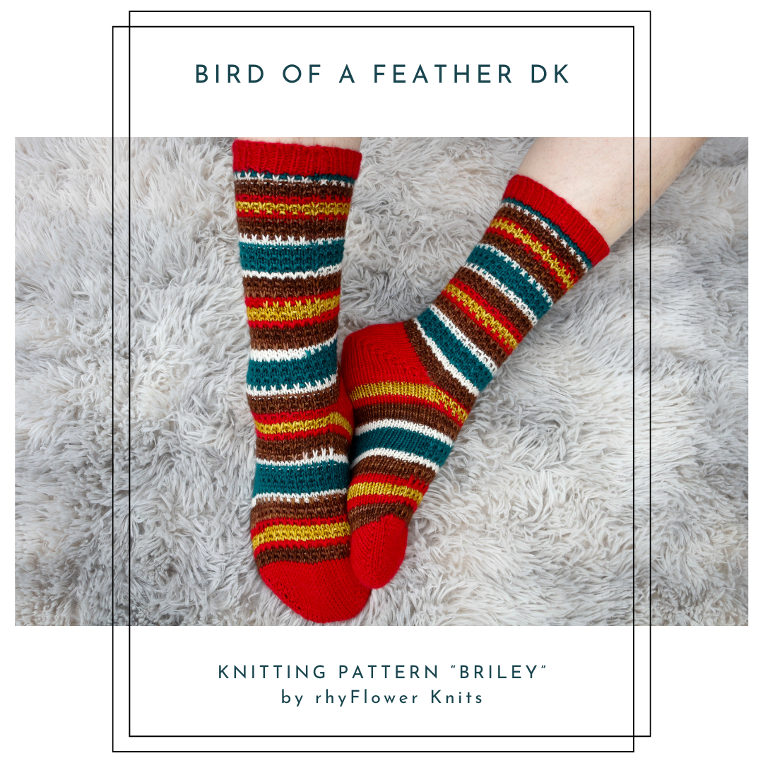 Bird of a Feather With Heel and Toe - Merino DK Sock Yarn