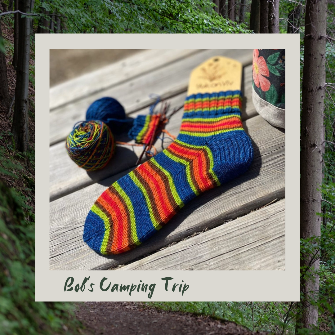 Bob's Camping Trip With Heel and Toe - Merino Sock Yarn - Ship by Dec 15th