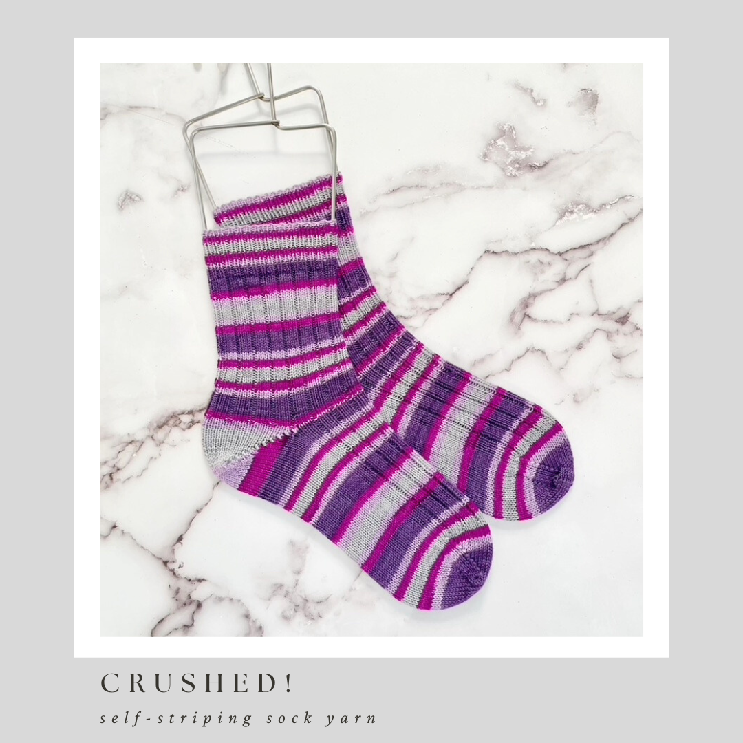 Crushed! With Heel and Toe - Merino Sock Yarn