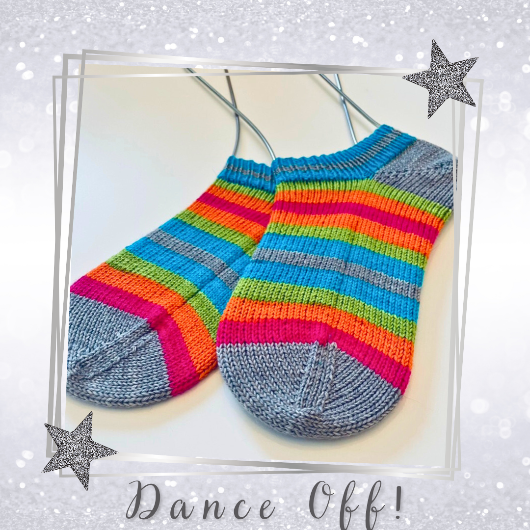 SHORT SKEIN - Dance Off! With Heel and Toe - Merino Sock Yarn