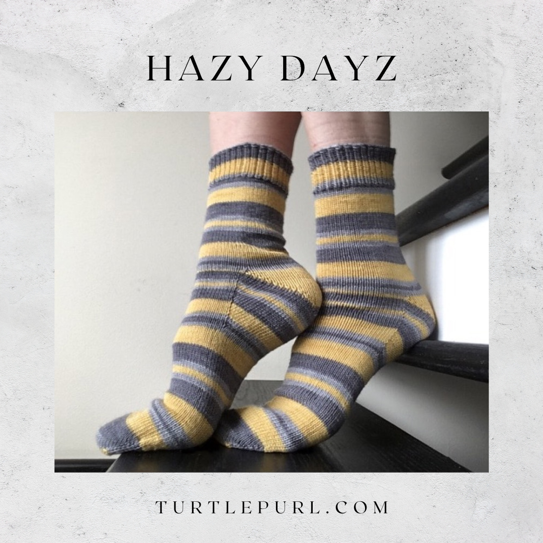 Hazy Dayz With Heel and Toe - Merino Sock Yarn