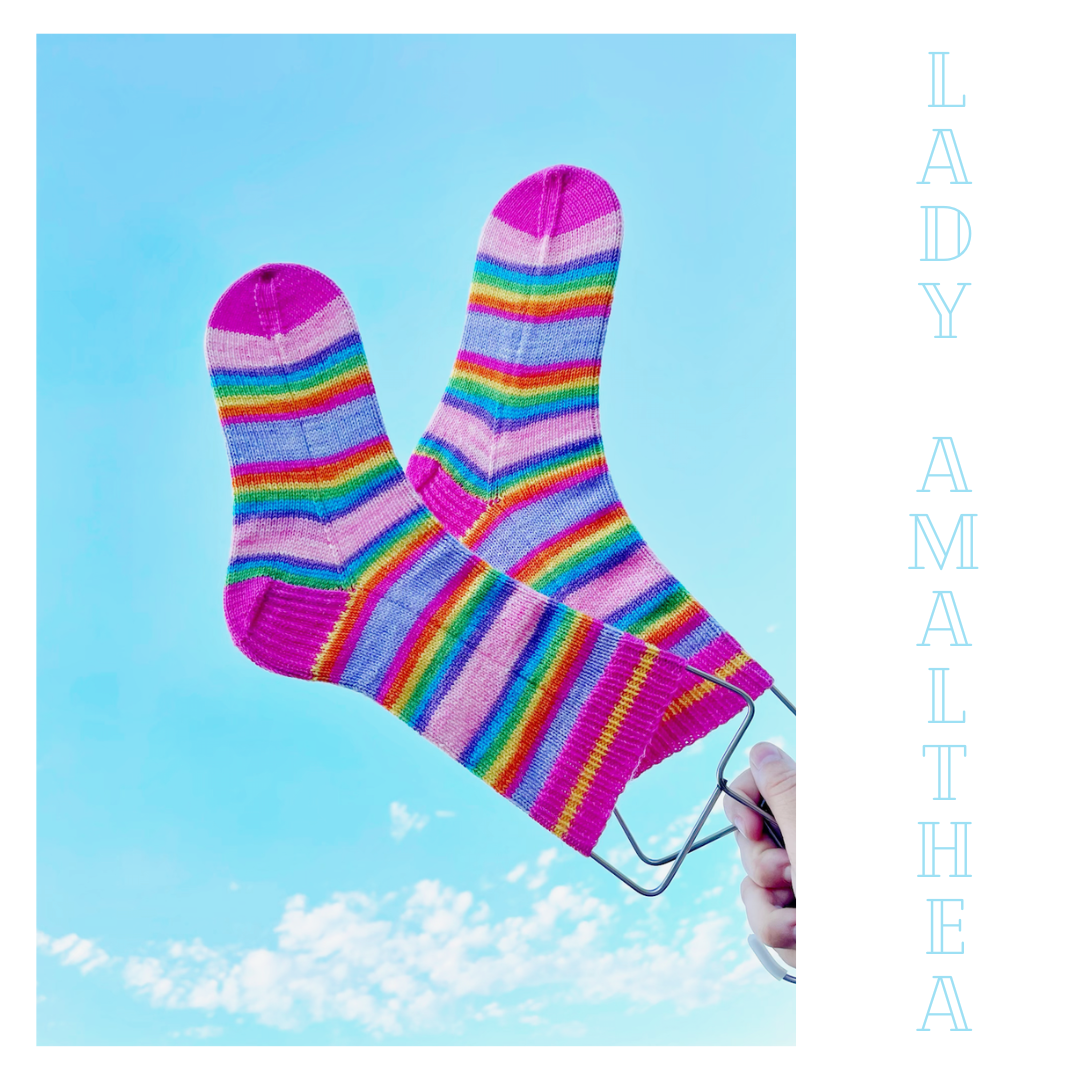 Lady Amalthea With Heel and Toe - Merino Sock Yarn - SHORT SKEIN