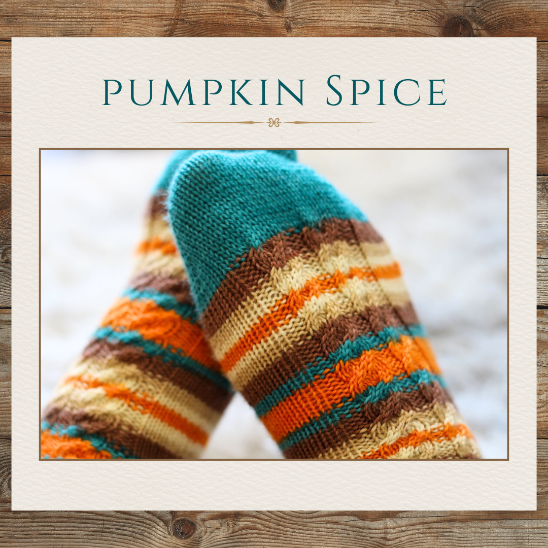Pumpkin Spice With Heel and Toe - Merino Sock Yarn - Ship by Sept 2nd