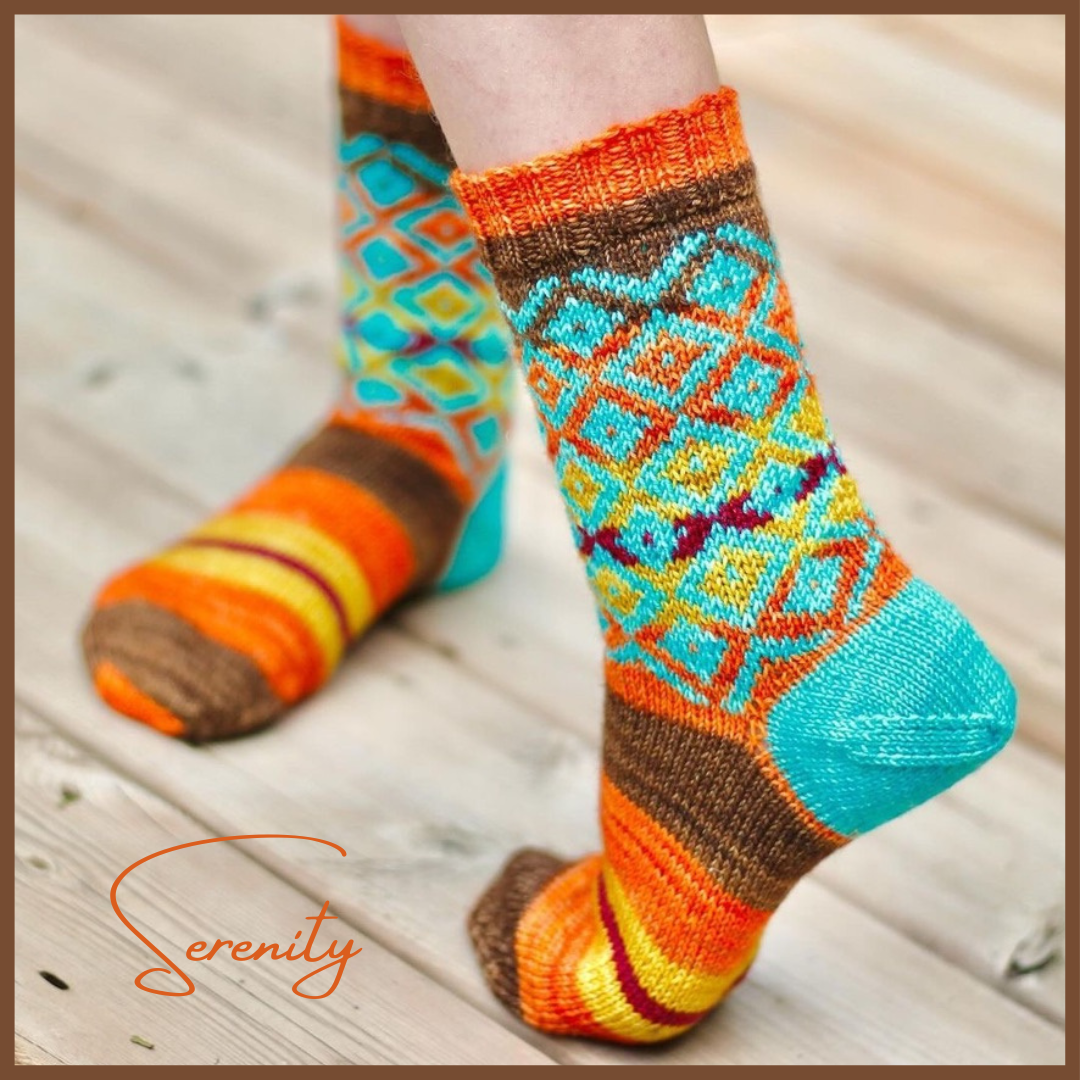 Serenity With Heel and Toe - Merino Sock Yarn