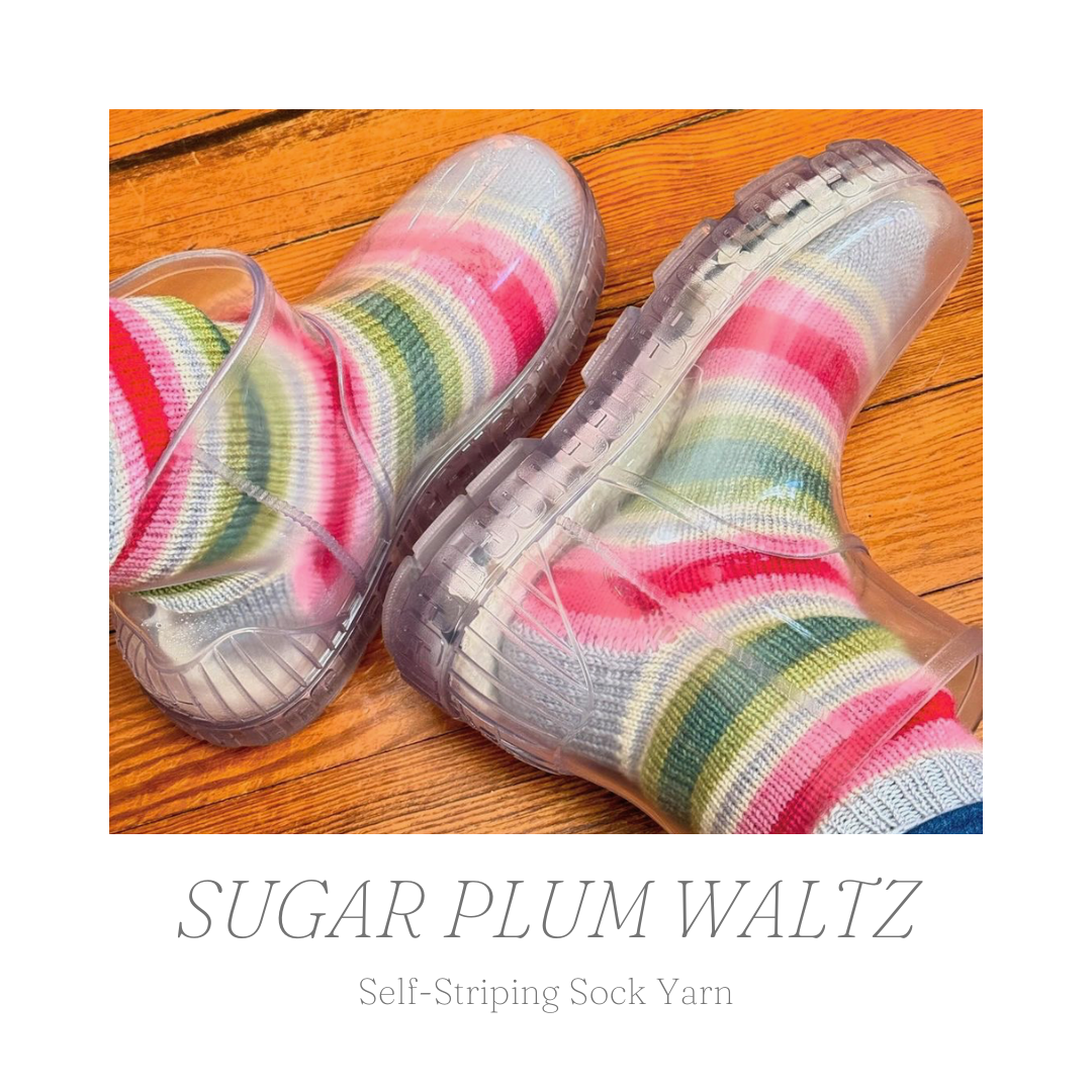 Sugar Plum Waltz With Heel and Toe - Merino Sock Yarn