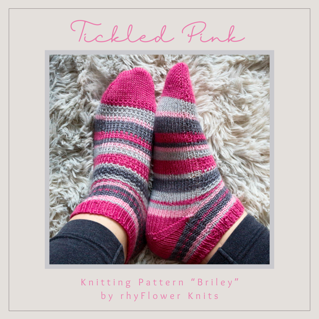 Tickled Pink With Heel and Toe - Merino Sock Yarn