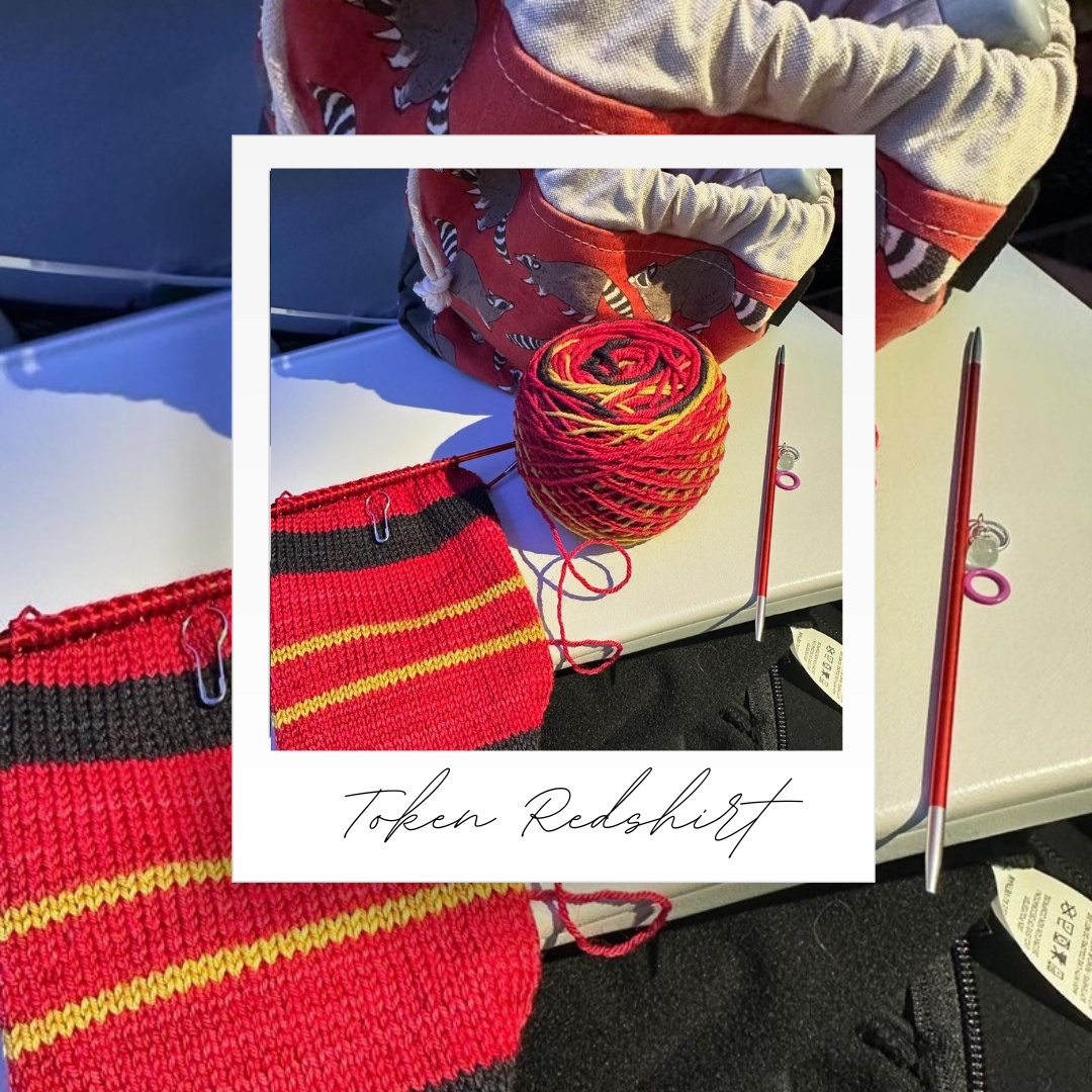 Token Redshirt With Heel and Toe - Merino Sock Yarn