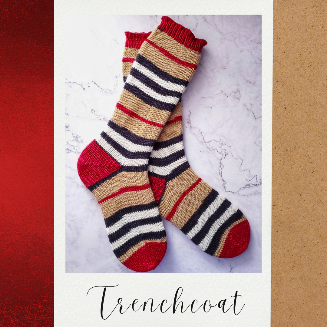 Trenchcoat With Heel and Toe - Merino DK Sock Yarn - Ship by May 9th