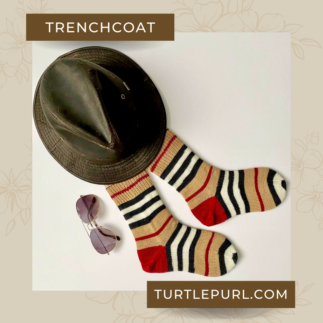 Trenchcoat With Heel and Toe - Merino Sock Yarn