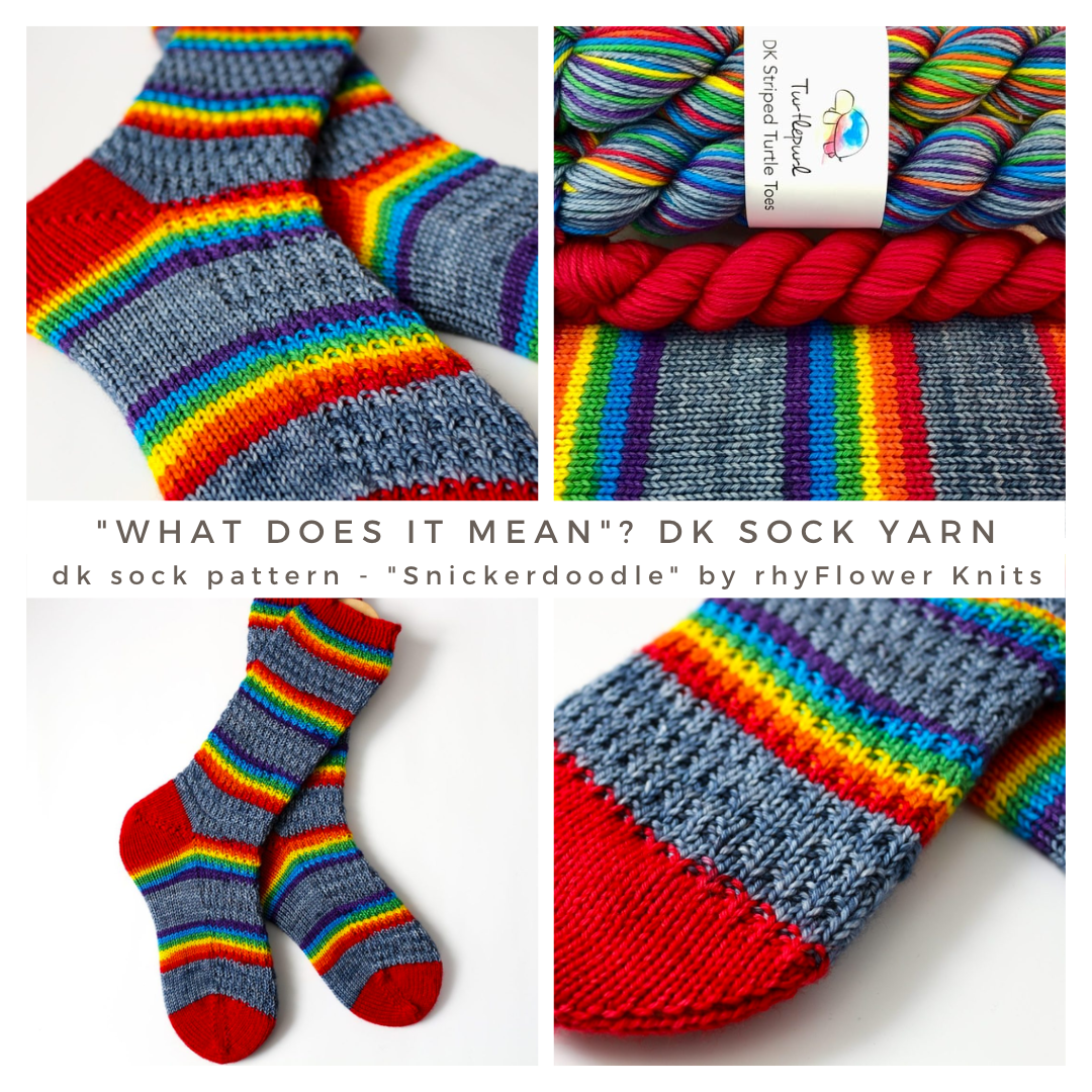 What Does it Mean? With Heel and Toe - Merino DK Sock Yarn - Ship by July 17th
