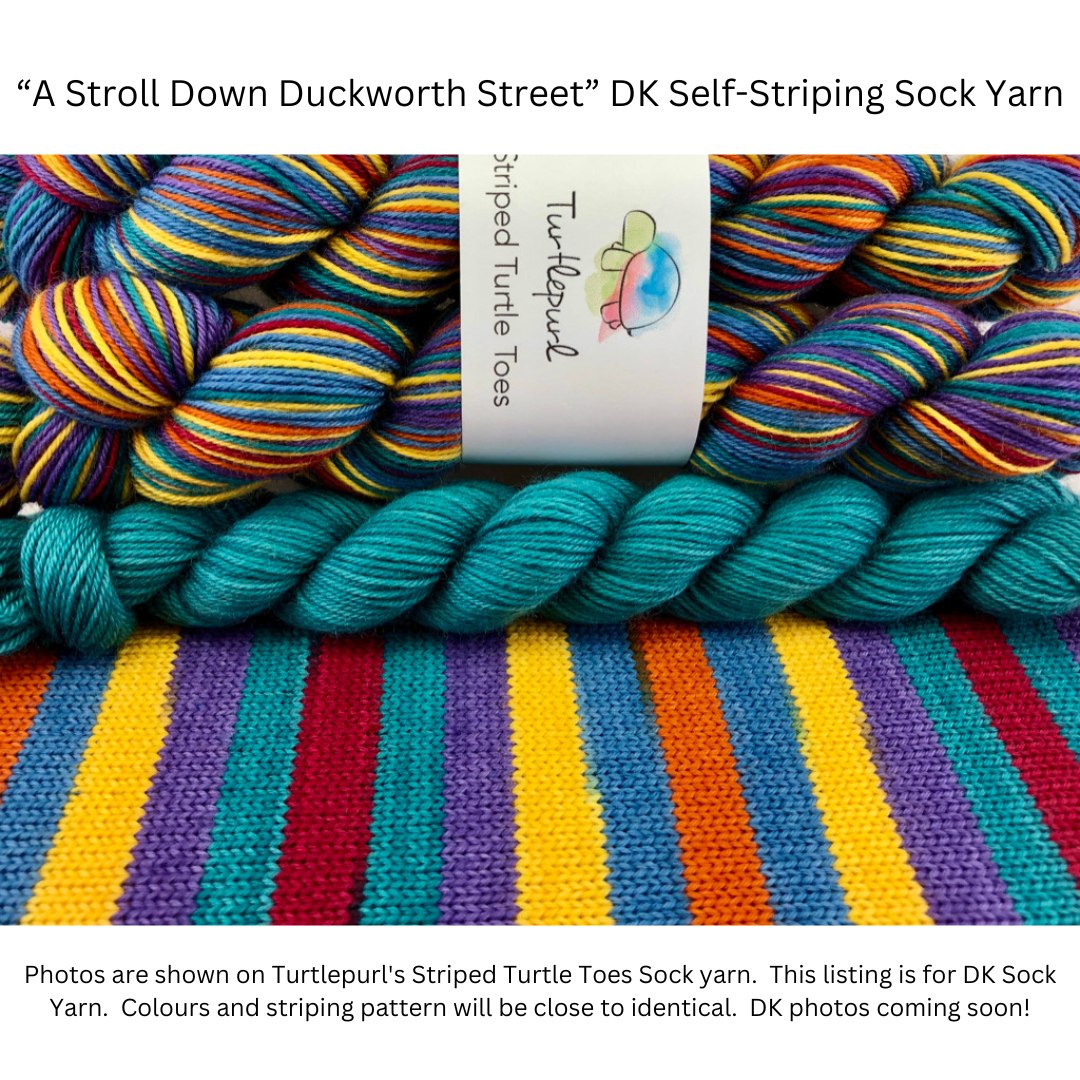 A stroll down duckworth street self-striping sock yarn