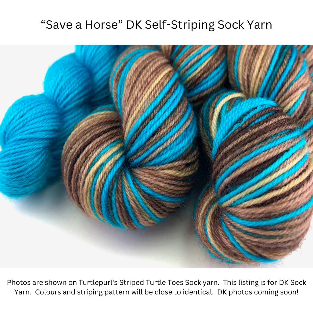 Save a horse self-striping sock yarn