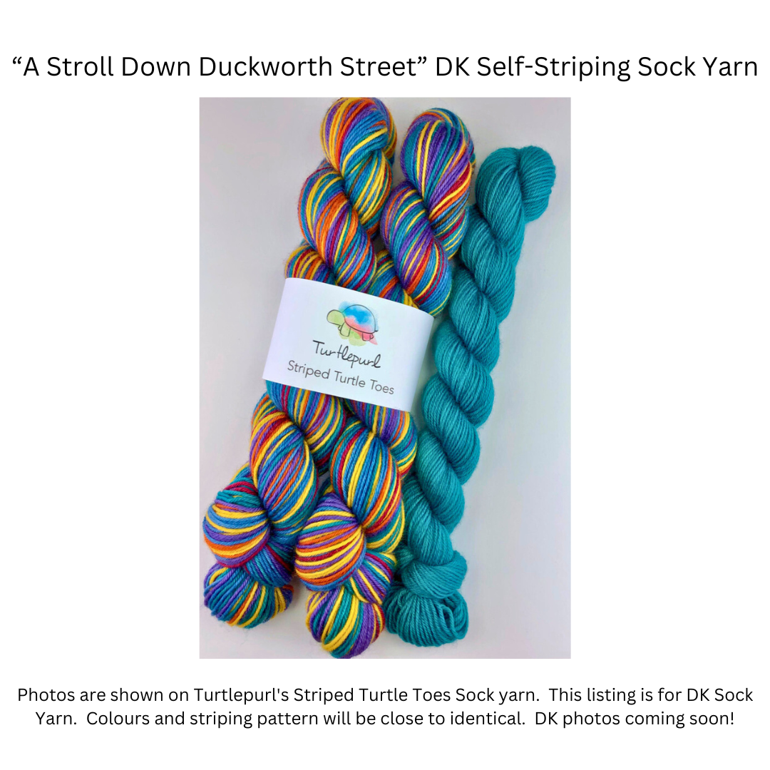 A stroll down duckworth street self-striping sock yarn
