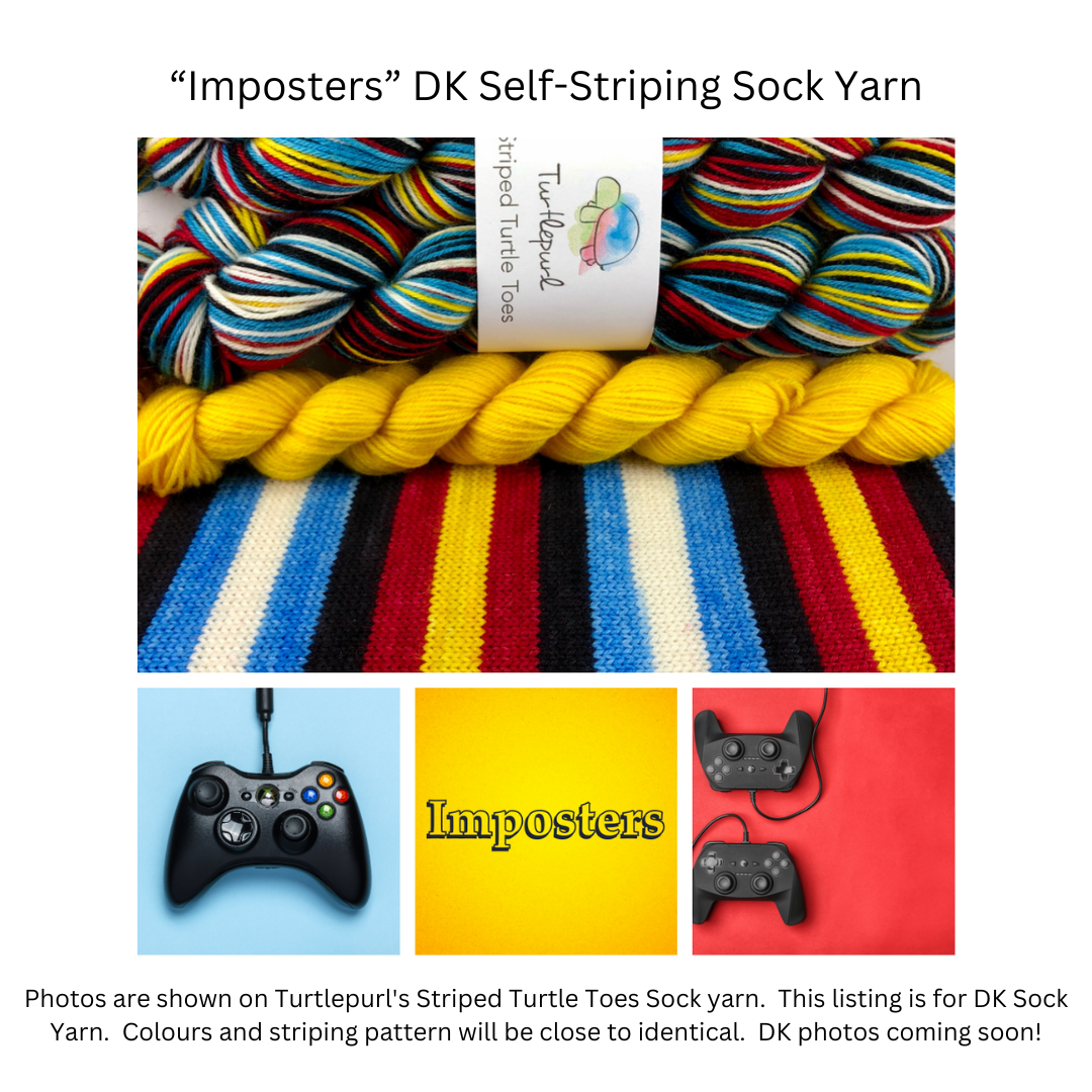 Imposters self-striping sock yarn