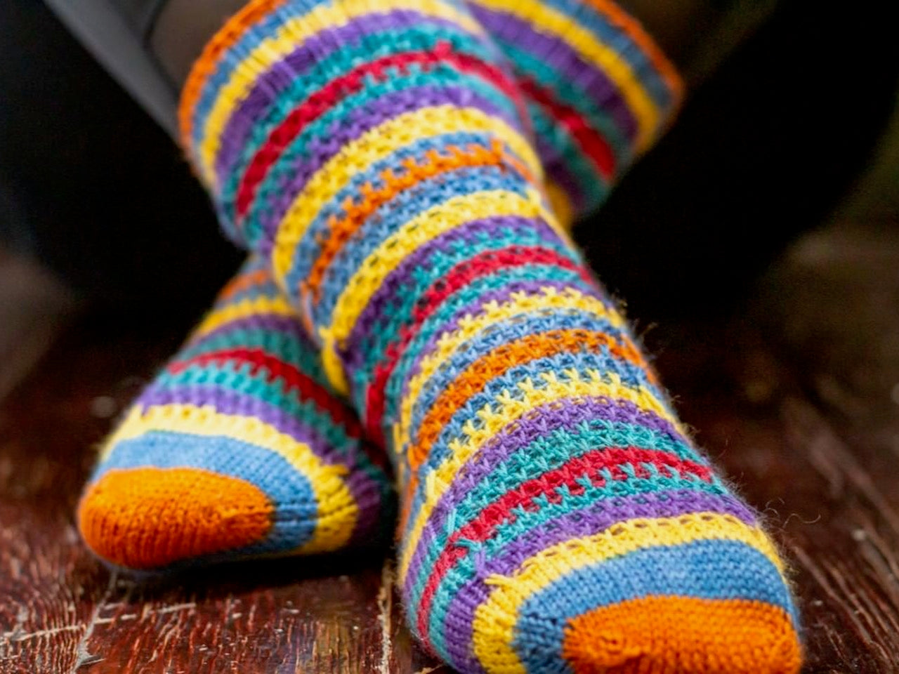 A-Stroll-Down-Duckworth-Street self-striping yarn