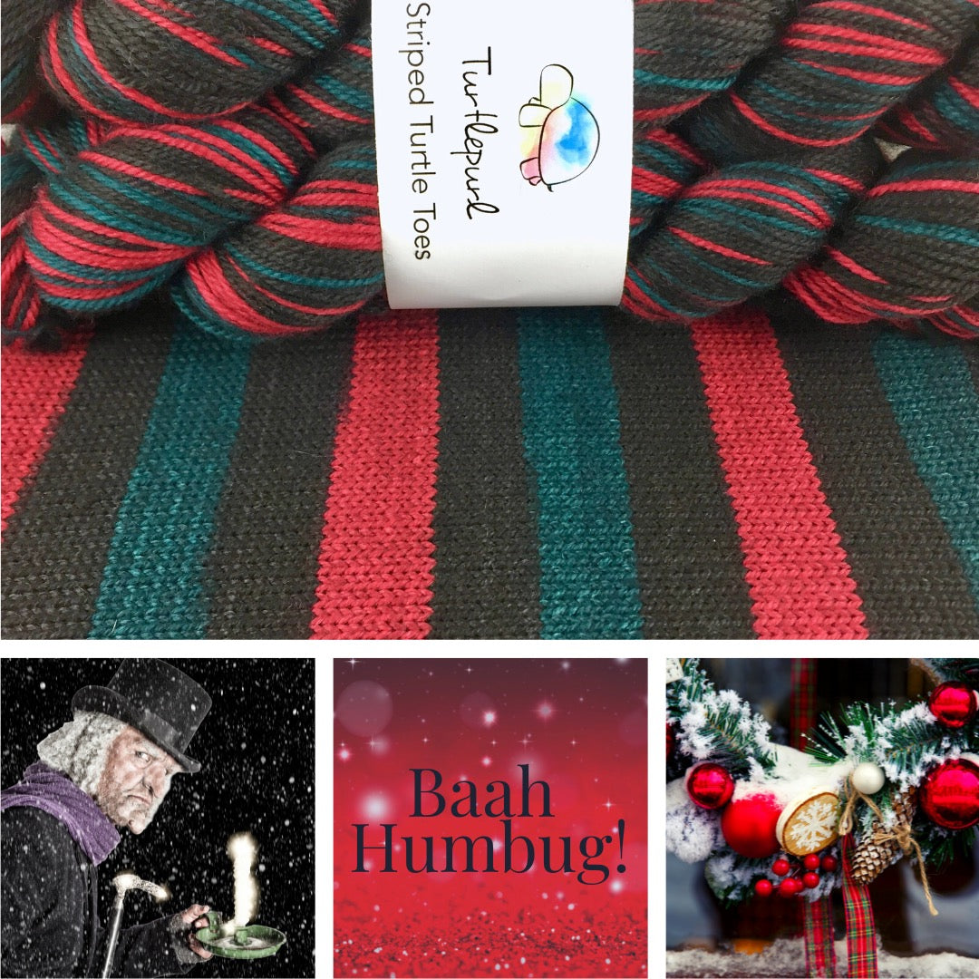Baah humbug self-striping sock yarn