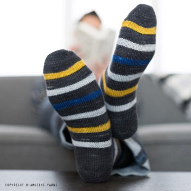 Beekeeper self-striping sock yarn