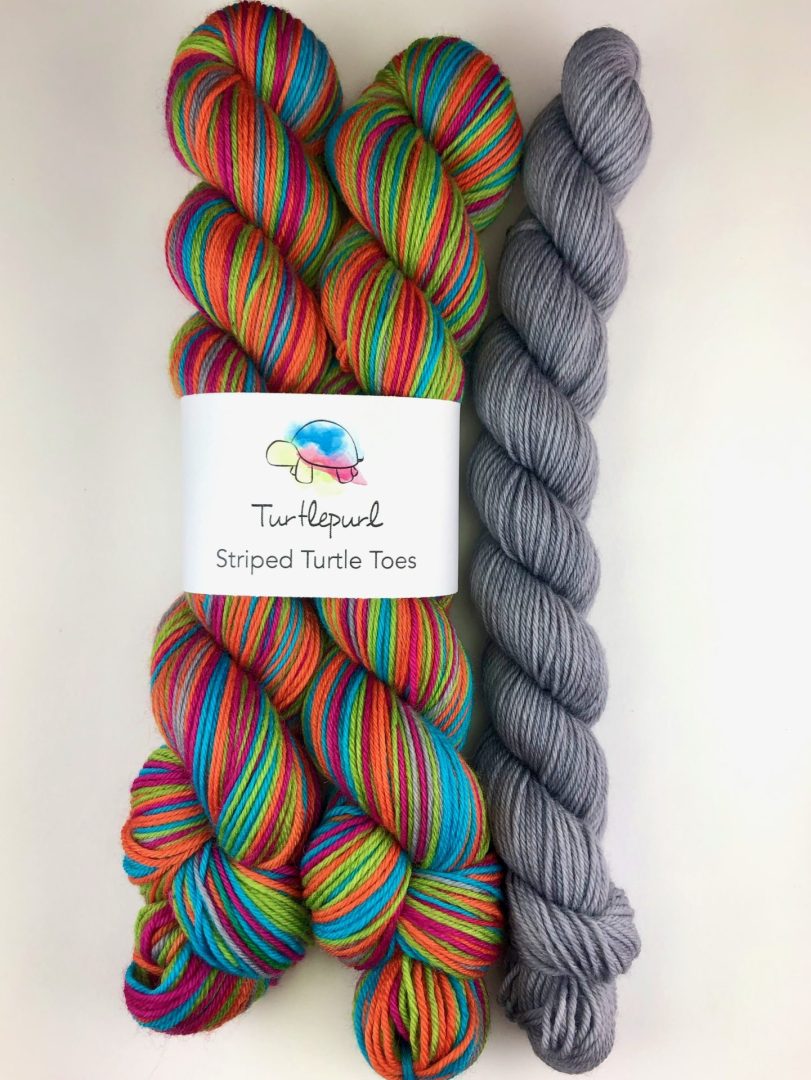 Dance off self-striping sock yarn
