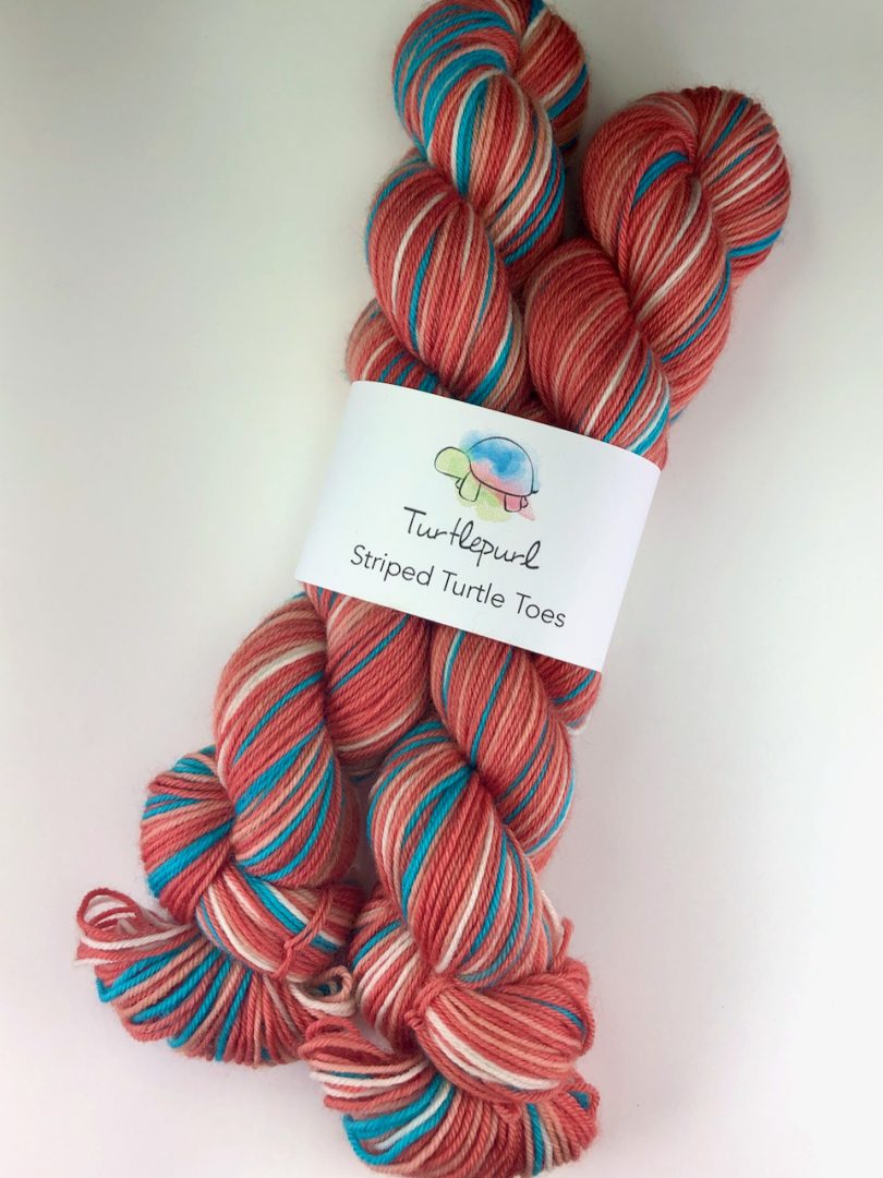 Down under self-striping sock yarn