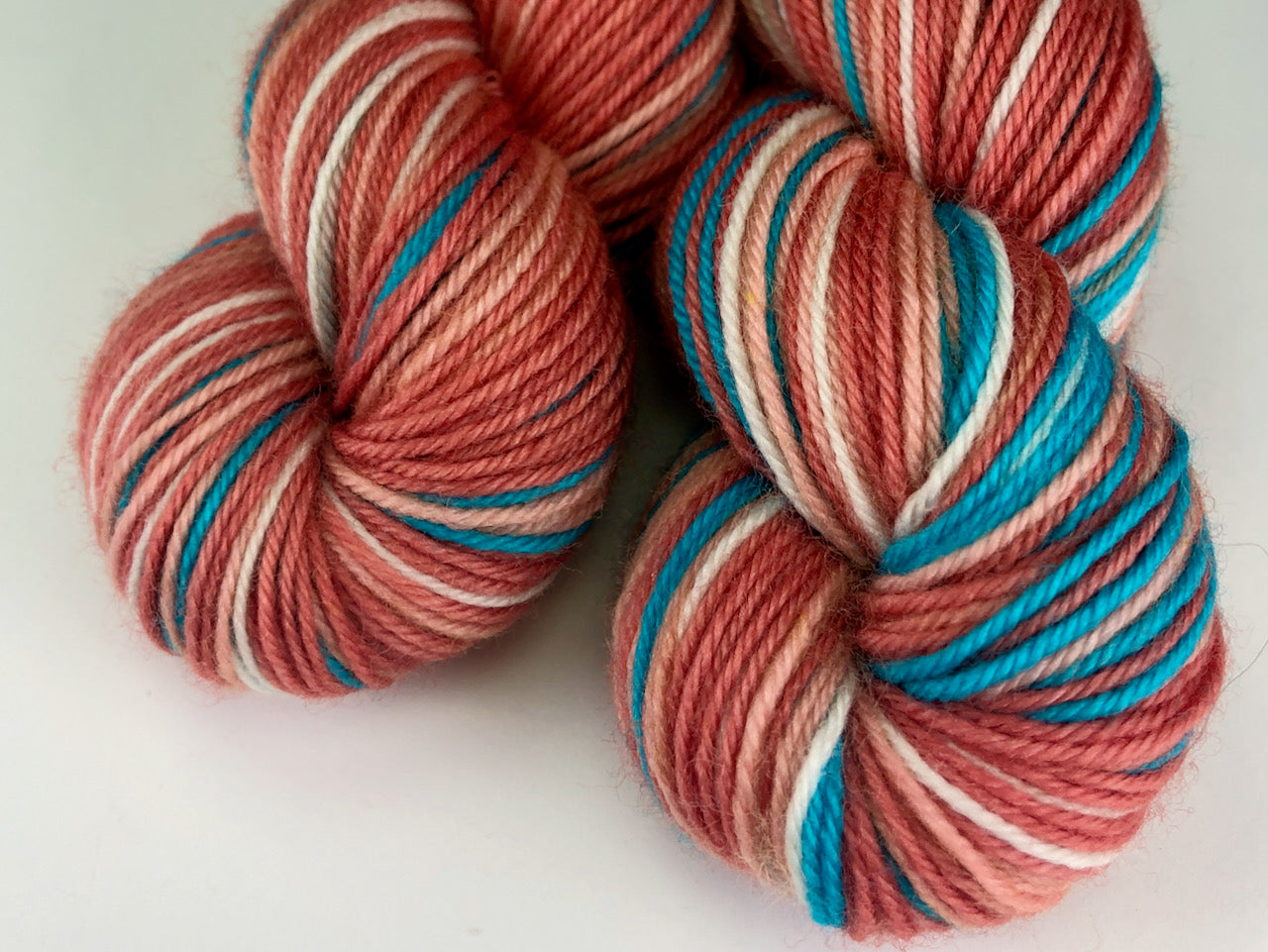 Down under self-striping sock yarn
