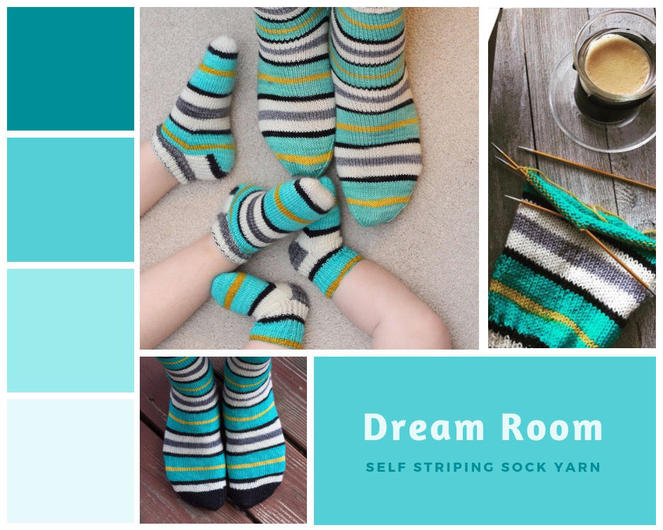 Dream room Self-striping sock yarn