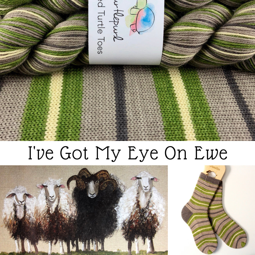 I've got my eye on ewe self-striping sock yarn