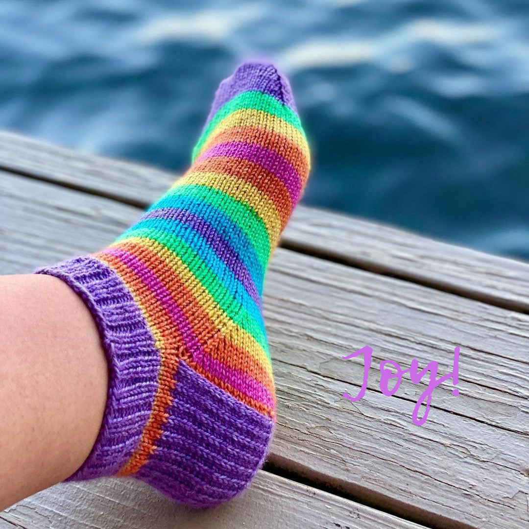 Joy self-striping sock yarn