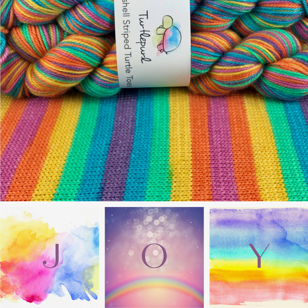 Joy self-striping sock yarn