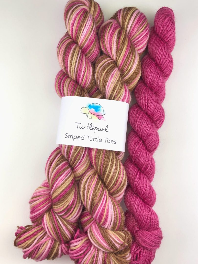 Kiss kiss self-striping sock yarn