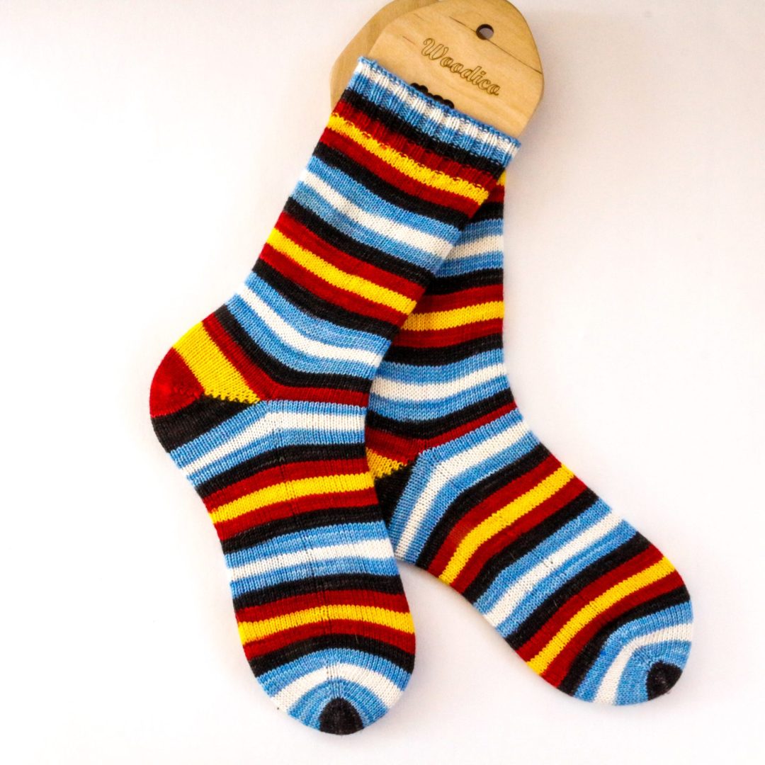 Imposters self-striping sock yarn