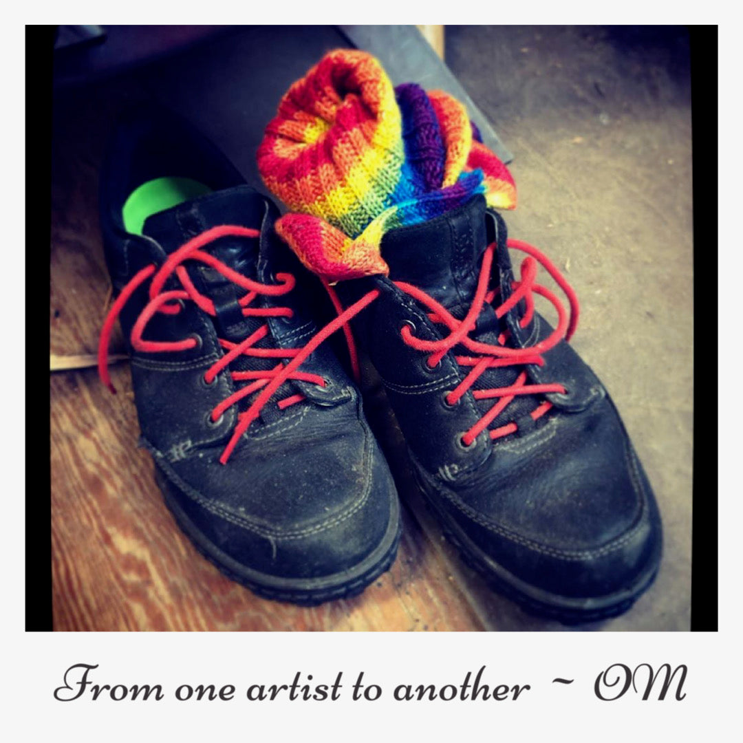 Om self-striping sock yarn
