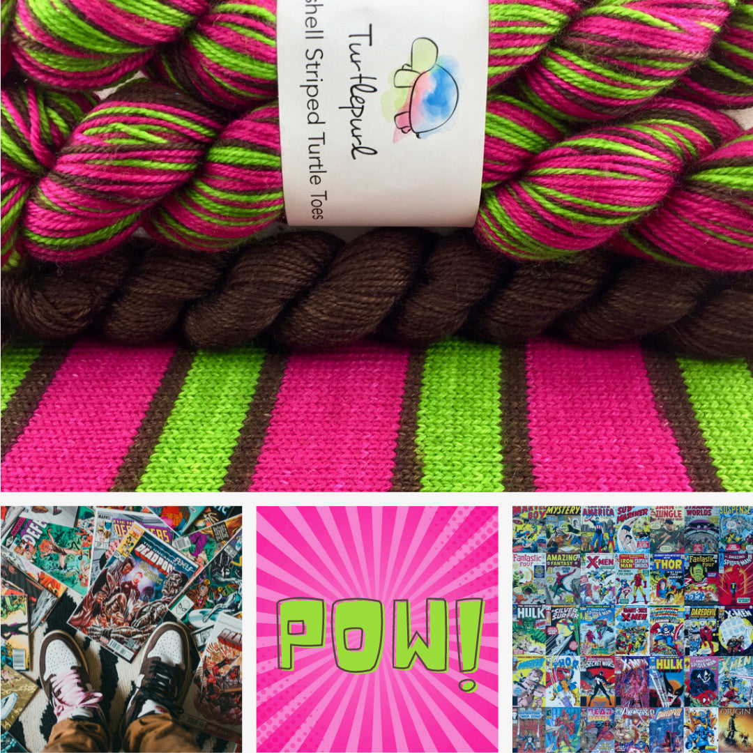 Pow self-striping sock yarn