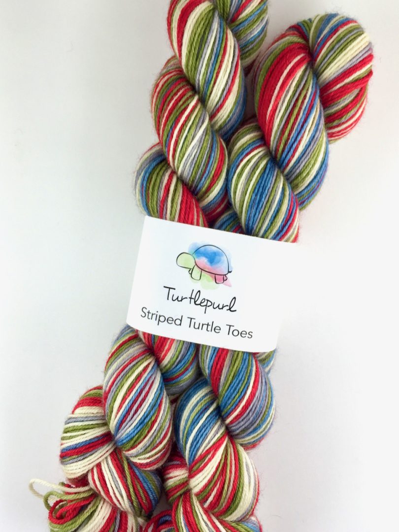 Rock paper scissors lizard spock self-striping sock yarn