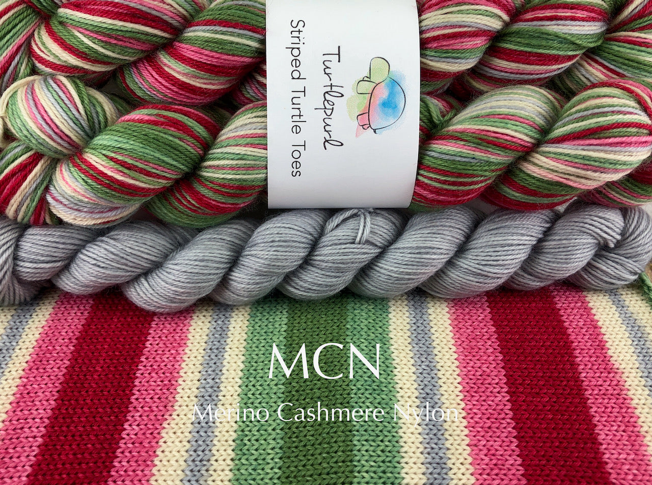 Sugar plum waltz self-striping sock yarn