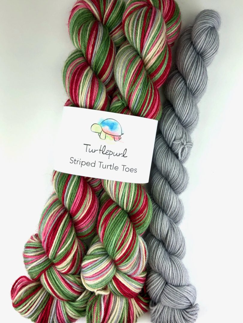Sugar plum waltz self-striping sock yarn