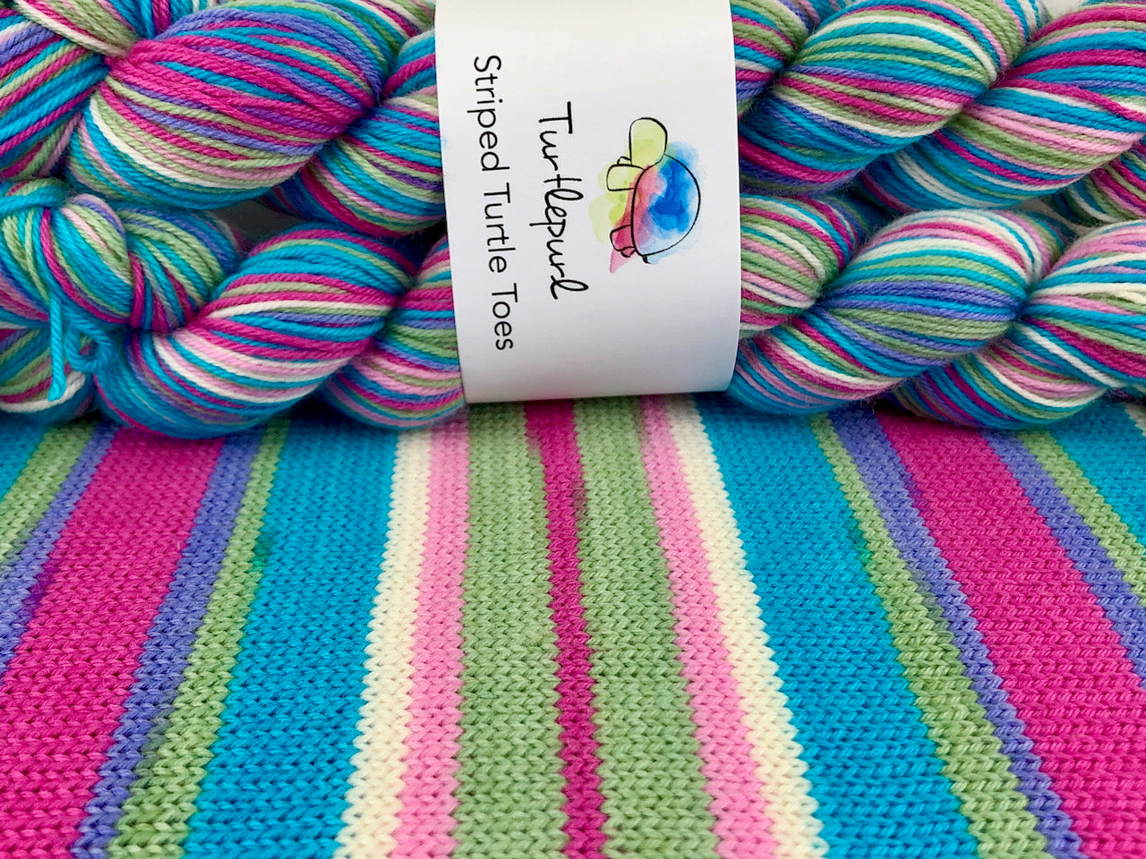 Sweet pea self-striping sock yarn