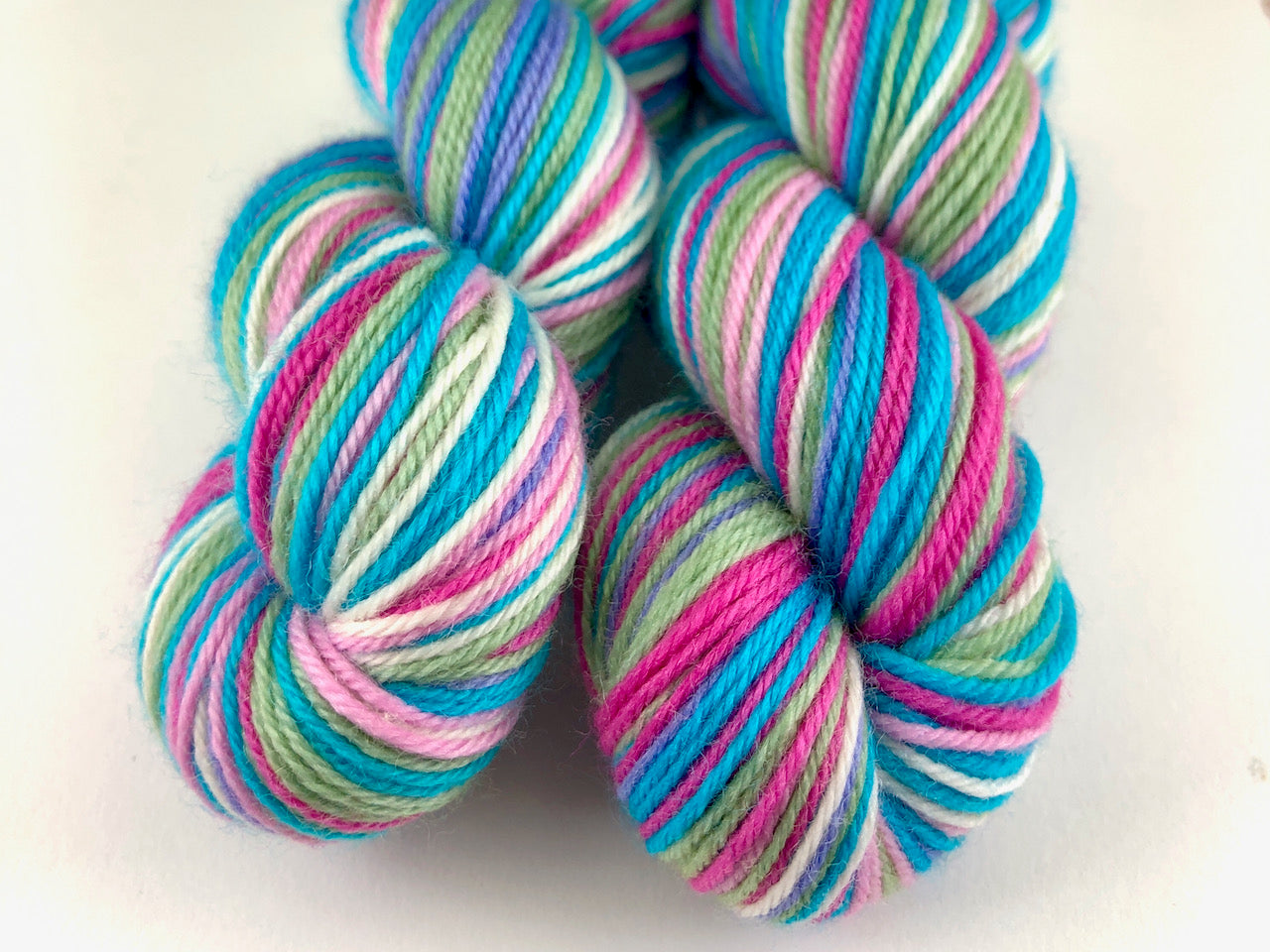 Sweet pea self-striping sock yarn