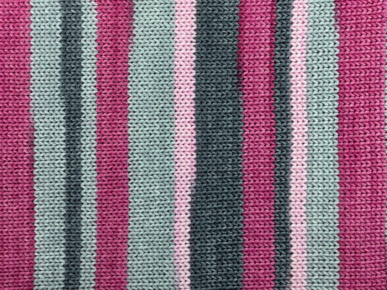 Tickled pink self-striping sock yarn
