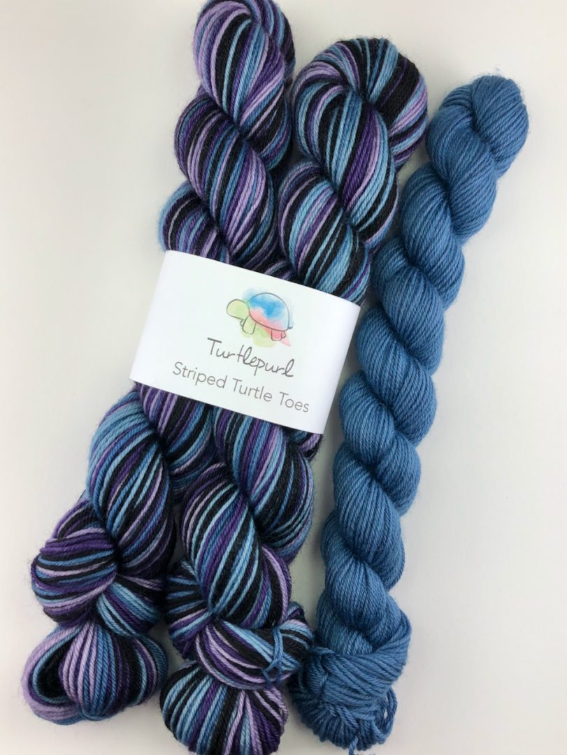 Twilight self-striping sock yarn