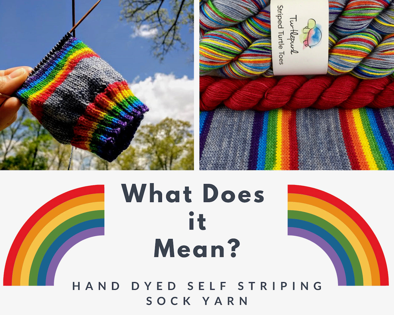 What does it mean self-striping sock yarn
