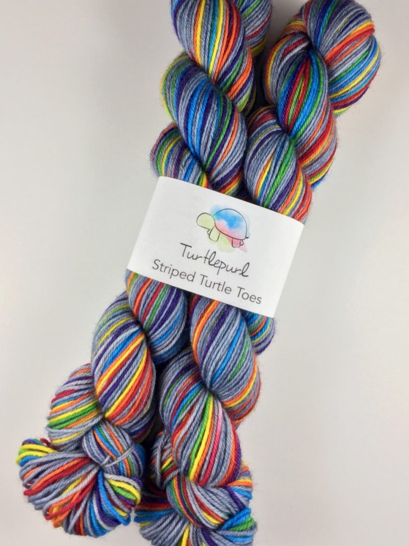 What does it mean self-striping sock yarn